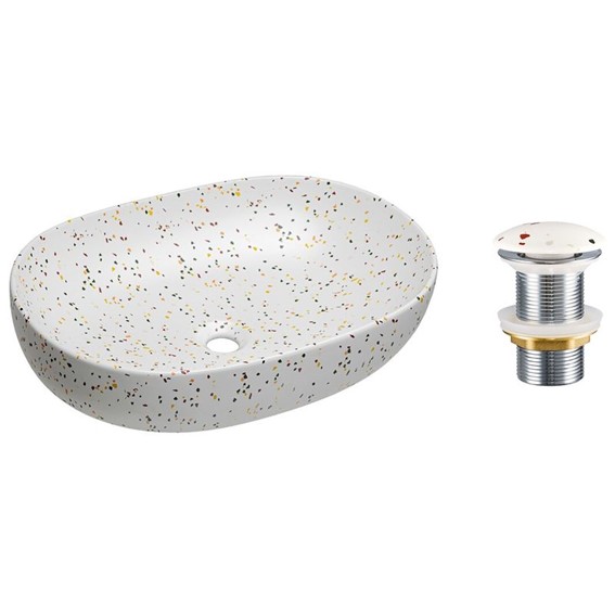 Zestaw Umywalkowy z Korkiem Click-Clack LILI Biały