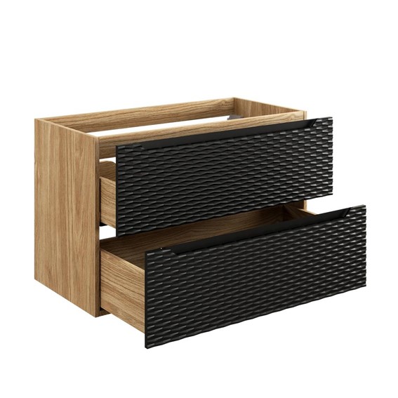 Szafka pod Umywalkę 82-90-2S Czarny