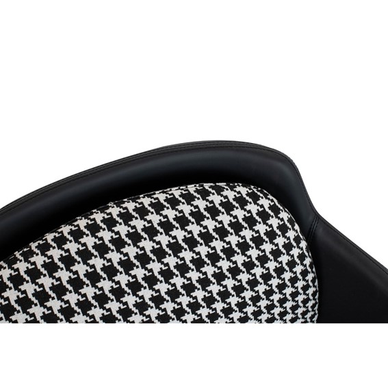 Fotel VENICE BLACK Czarny/Biały