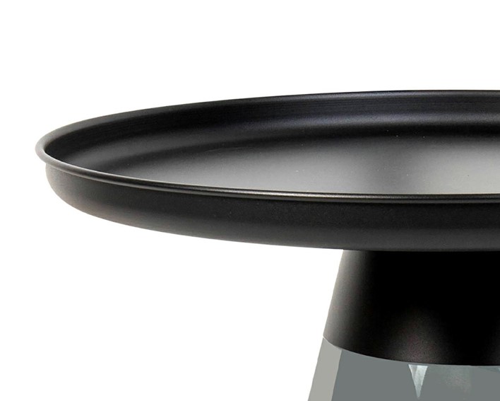Stolik BOTTIGLIA SMOKE Fi60cm Czarny