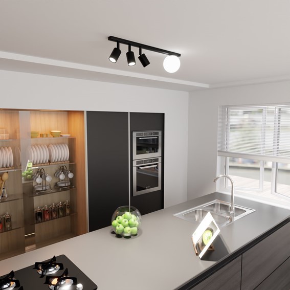 Lampa Sufitowa BASTER 4 Czarny