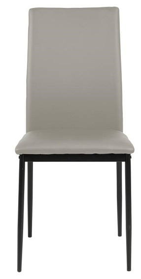 Krzesło DEMINA BEIGE PU Czarny/Beżowy Ekoskóra