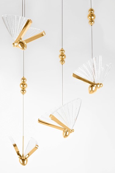 Lampa Wisząca BUTTERFLY DISC 5 Złota