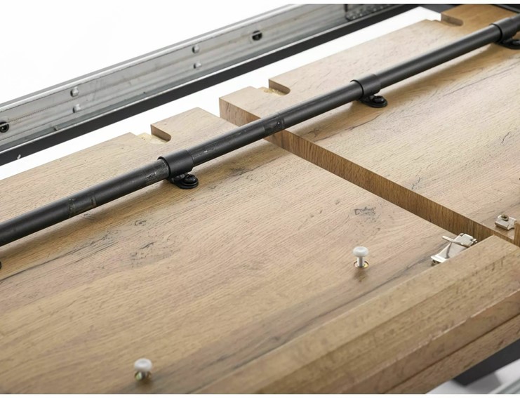 Stół XAVIERO II (160-240)x90 Czarny/Dąb Artisan