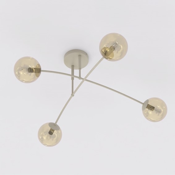 Lampa Sufitowa PREGOS 4 Beżowy/Miodowy