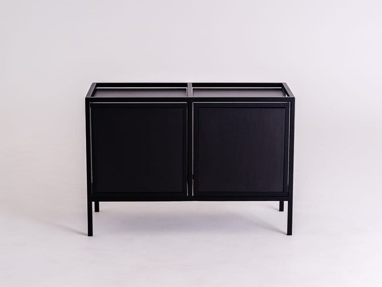 Regał SKAP BLACK 2R1 DOOR x2 Czarny