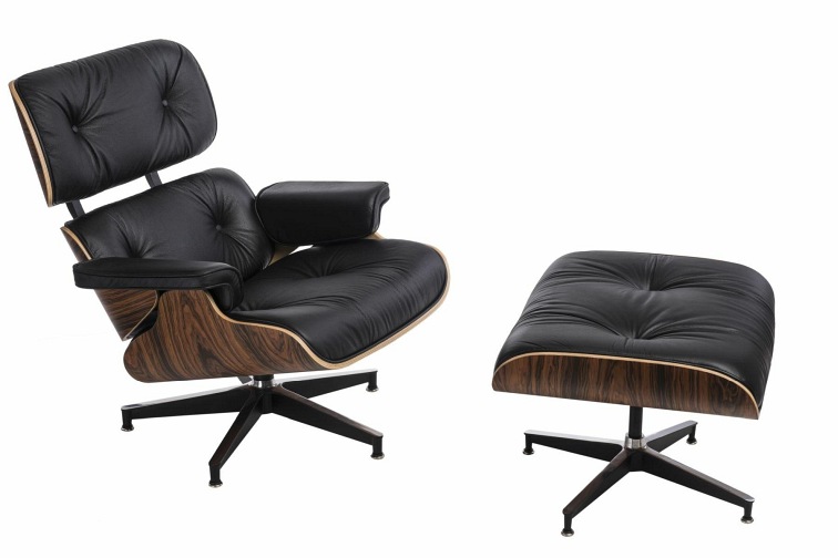 Fotel z Podnóżkiem VIP 54x82x85 Czarny/Natural Oak/Baza Standard