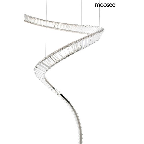 Lampa Wisząca WAVE CORDON 1A Srebrny/Transparentny