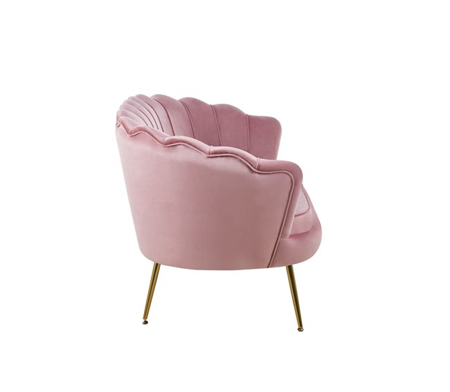 Sofa SF1-FX Różowy/Złoty