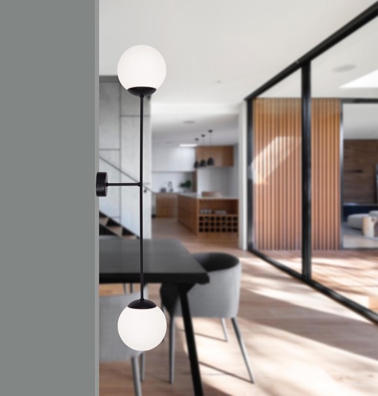 Kinkiet SAVOY K-4927 Czarny/Biały Matowy