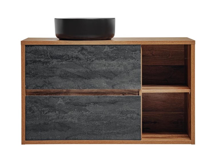 Zestaw HAC B UN. 6259 100cm (Szafka + Umywalka) Beton/Dąb