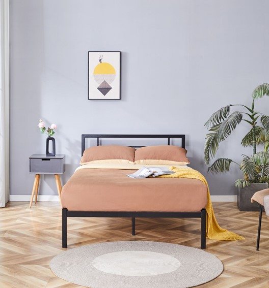 Łóżko Metalowe LM2-FX 120x200 Czarny