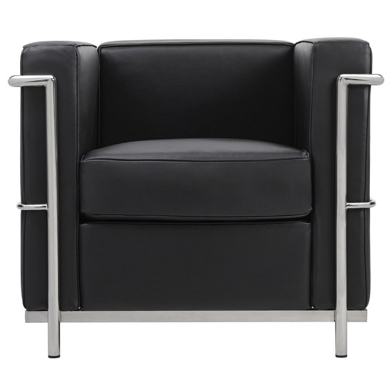 Fotel SOFT LC2 Czarny Skóra Naturalna