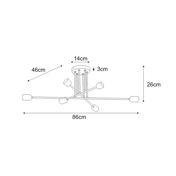 Lampa Sufitowa SITYA BLACK K-4383 Czarny