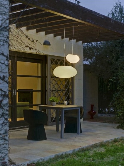 Lampa ogrodowa wisząca PETRA 60 HANG biała