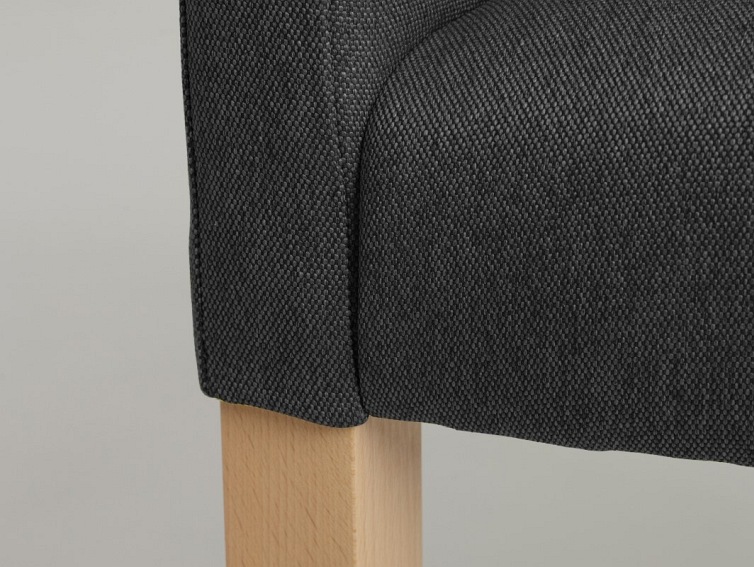 Fotel Wilton Arms 84 60x61x84 Karbon/Naturalny