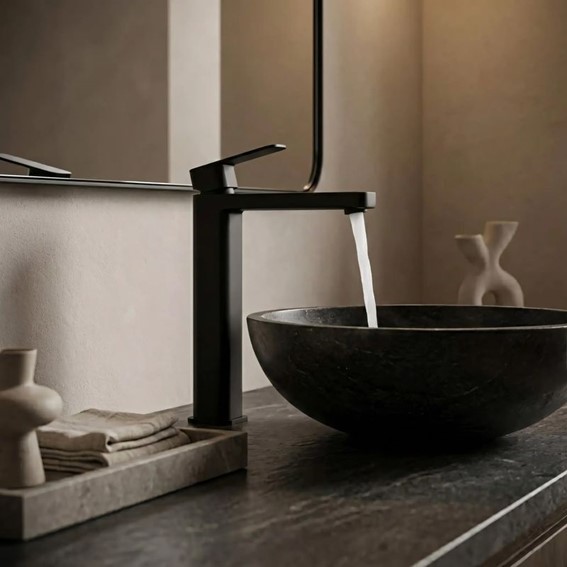 Bateria Umywalkowa Wysoka ARLO Czarny