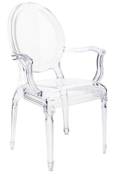 Krzesło Prince Arm 57x56x96 Transparentny/Poliwęglan