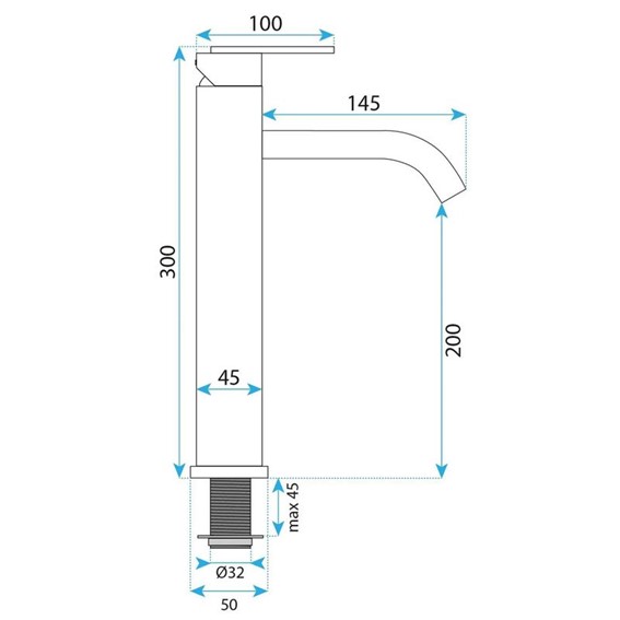 Bateria Umywalkowa Wysoka ONTARIO Miedź Szczotkowany