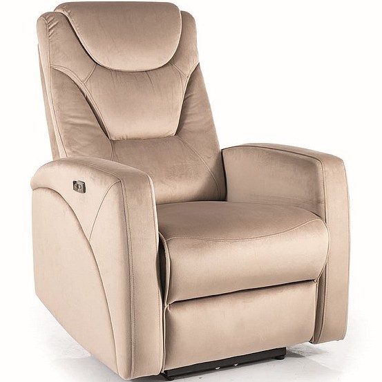 Fotel Rozkładany KRONOS Velvet Ciemny Beż Bluvel 40