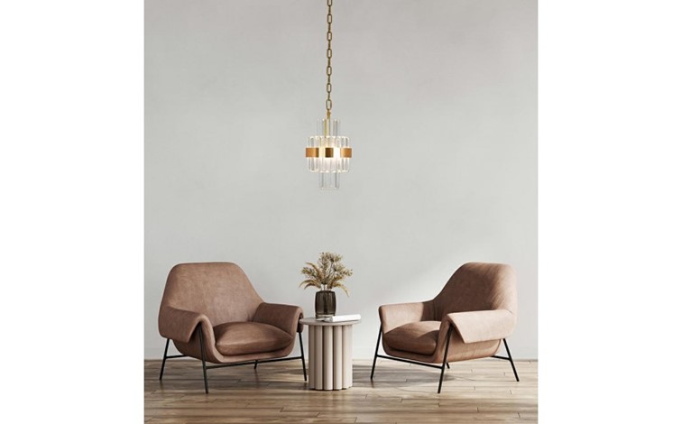 Lampa Wisząca IMPERO Złoty/Transparentny