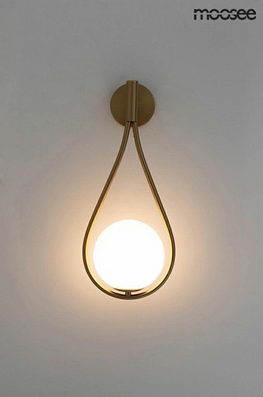 Lampa Ścienna ROMA Złoty/Biały