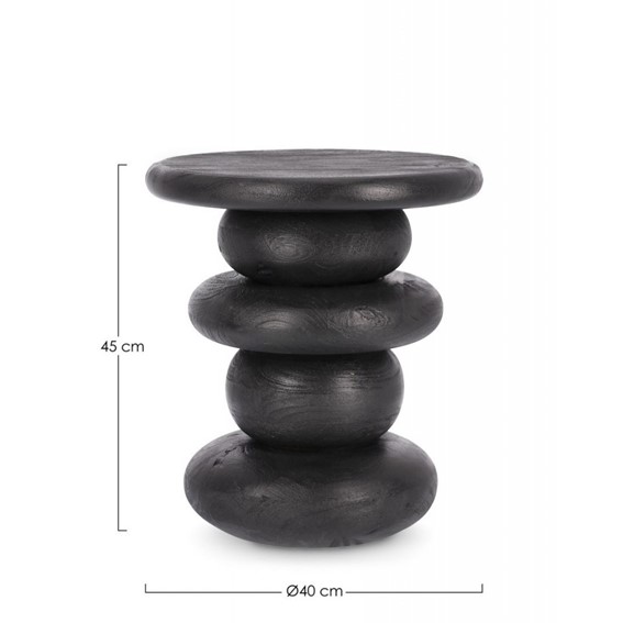 Stolik Kawowy LOPEZ fi40 Czarny