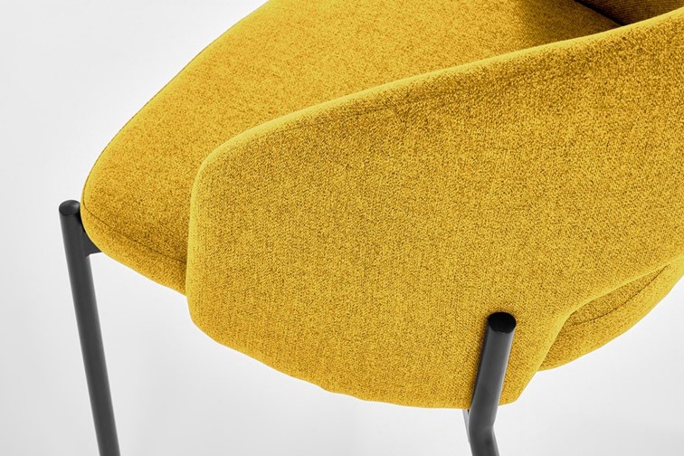 Krzesło K373 Czarny/Musztardowy