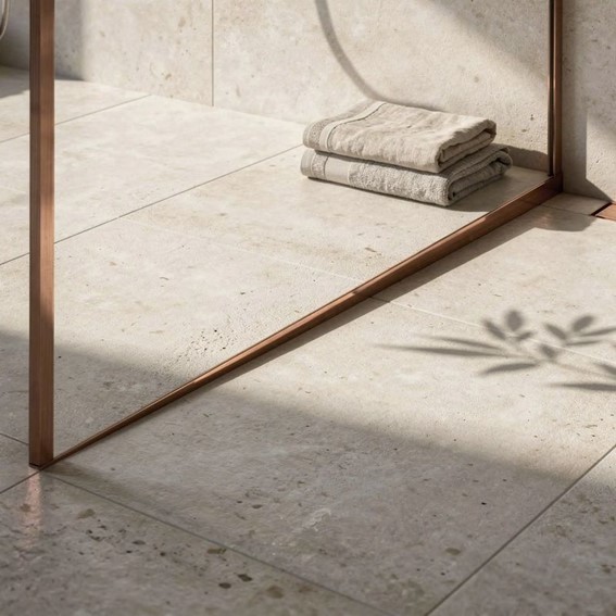 Listwa Spadkowa Brodzikowa Prawa 120cm Miedź Szczotkowany