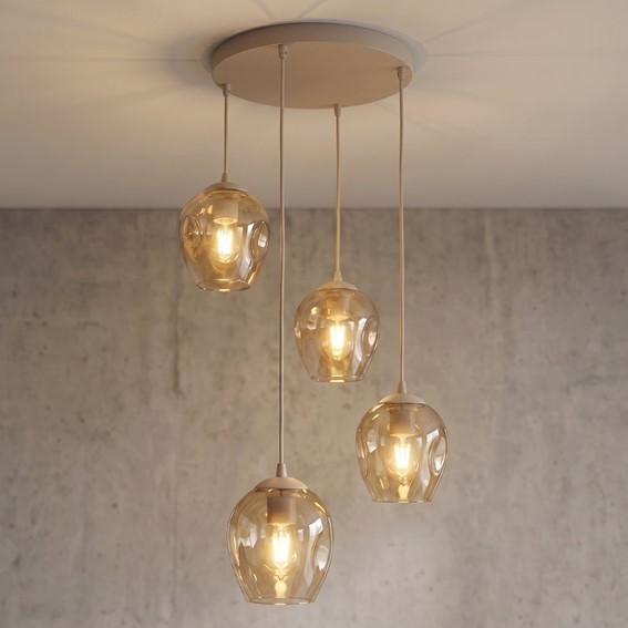 Lampa Wisząca ISTAR 4PREM Beżowy/Miodowy