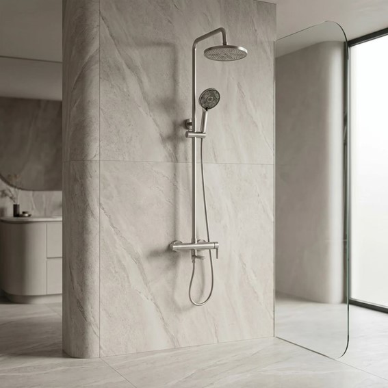 Zestaw Natryskowy ARCOS Nikiel Szczotkowany