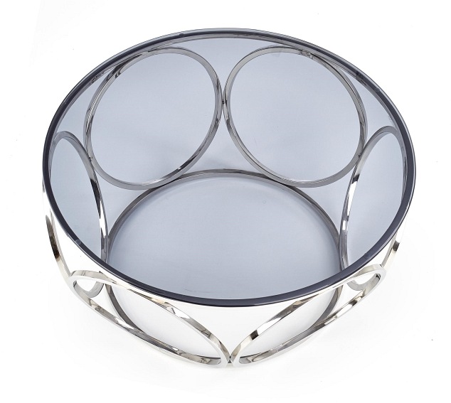 Ława VENUS fi80 Srebrny/Dymiony