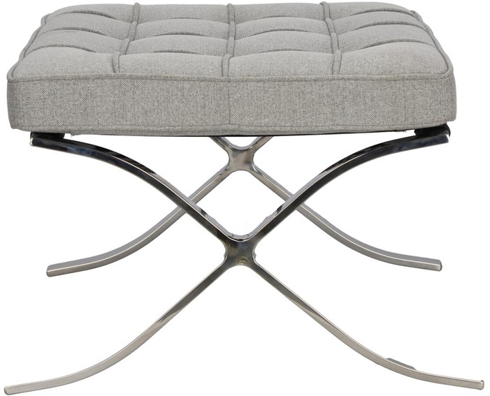 Podnóżek BA1 Tkanina Jasny Szary