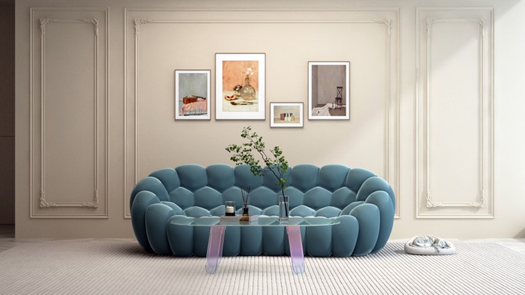 Stolik MODIG M75-120 Wielokolorowy/Transparentny