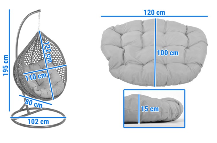 Kosz Wiszący Kokon BALI LUX Brązowy