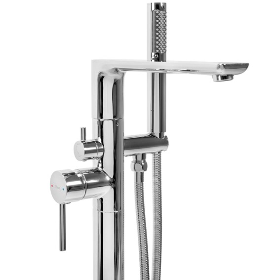 Bateria Wannowa Podłogowa FLORES Chrom