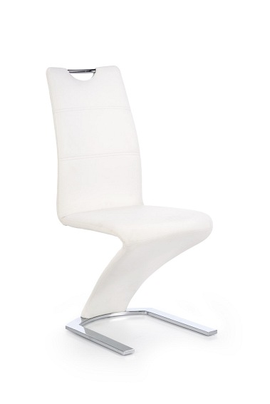 Krzesło K291 Chrom/Biały Ekoskóra