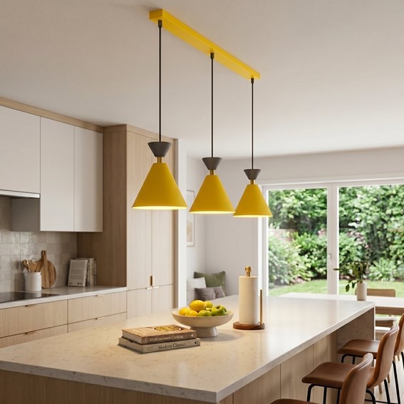 Lampa Wisząca KLEVER 3 Pomarańczowy/Czarny