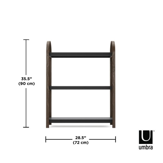 Półka Pięciopozimowa BELLWOOD Czarny Orzech