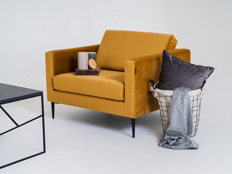 Fotel Vergan 100x88x82 Marakuja/Czarny