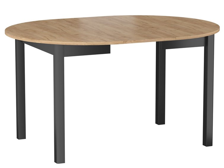 Stół Rozkładany ST5-FX (102-144)x102 Dąb Złoty Craft/Czarny