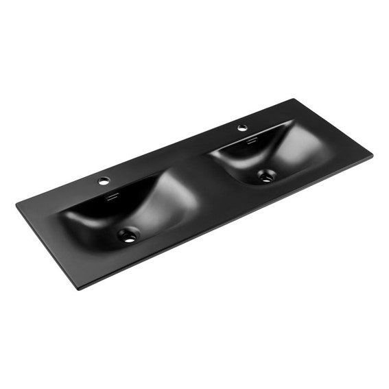 Umywalka Meblowa Dwukomorowa SKY Czarny Mat