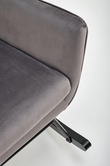 Fotel Bujany BAZALTO Czarny/Popiel