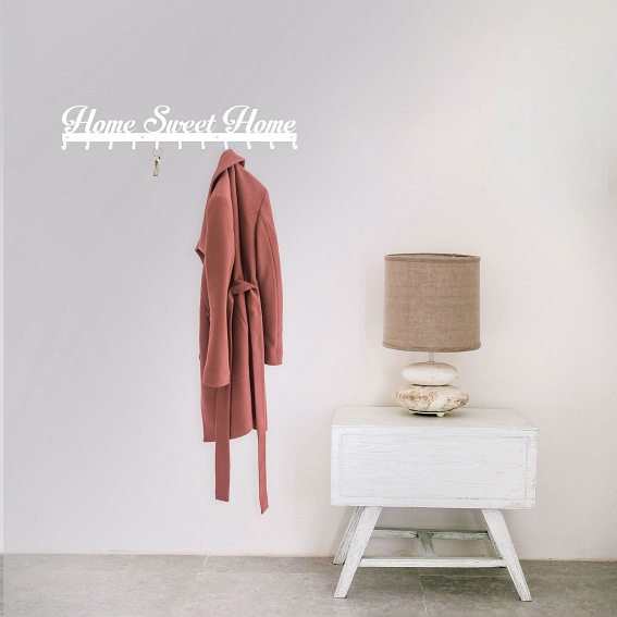 Wieszak Home Sweet Home 3x80x12,4 Biały