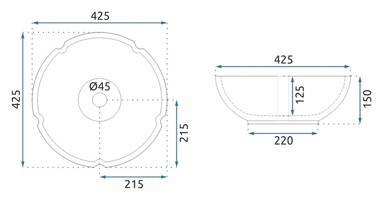 Umywalka Nablatowa ASANTI Wielokolorowy