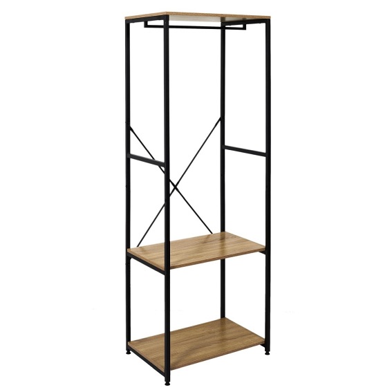 Wieszak/Garderoba Lukis 40x60x167 Dąb/Czarny