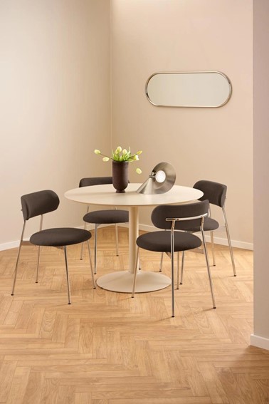 Krzesło LYRIC Brązowy/Chrom