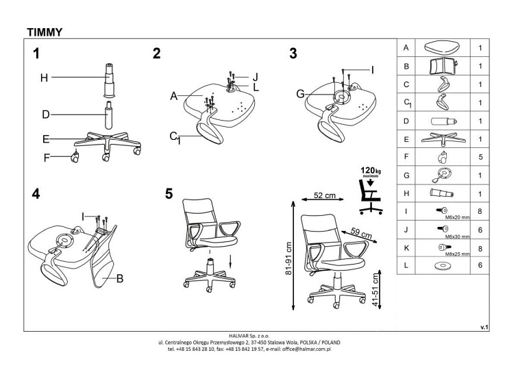 Fotel Młodzieżowy TIMMY Różowy
