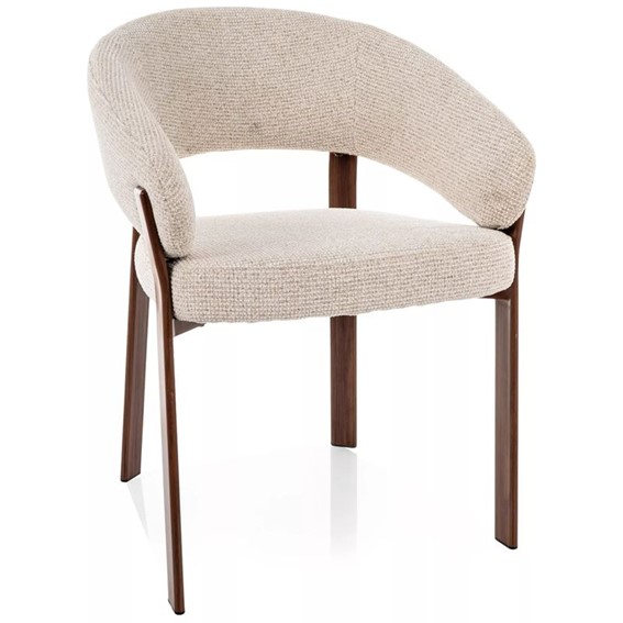 Krzesło NAGOJA D Jasny Beż/Orzech