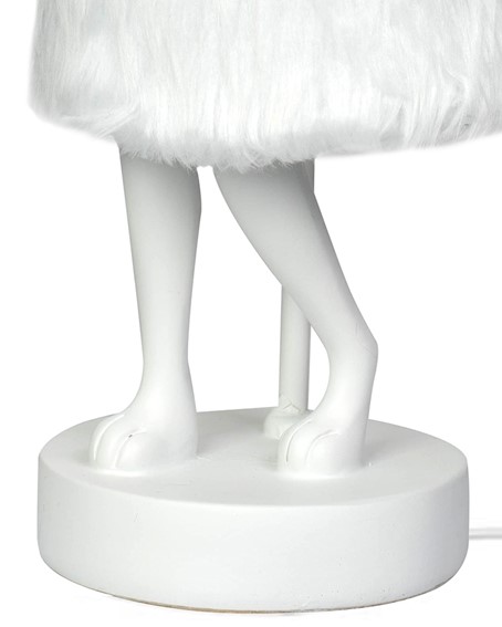 Lampa Stołowa RABBIT FUR 50 cm Biały/Srebrny